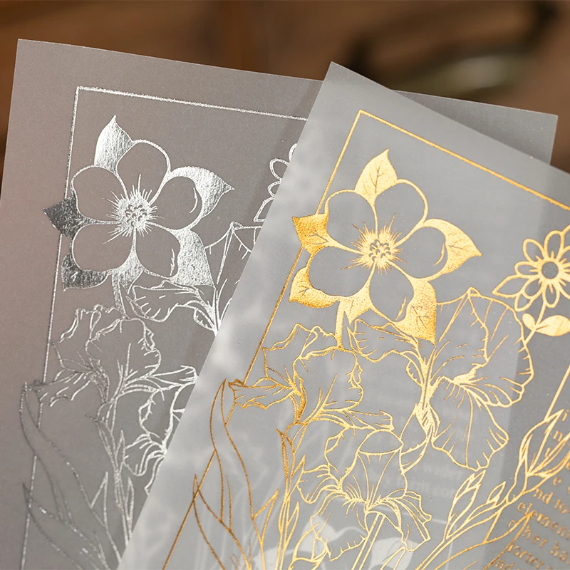 Bronzing Phrase Scrapbooking Material Paper Vintage Small Talk Sticker Junk Journal Planner Stationery DIY Scrapbooking Decor