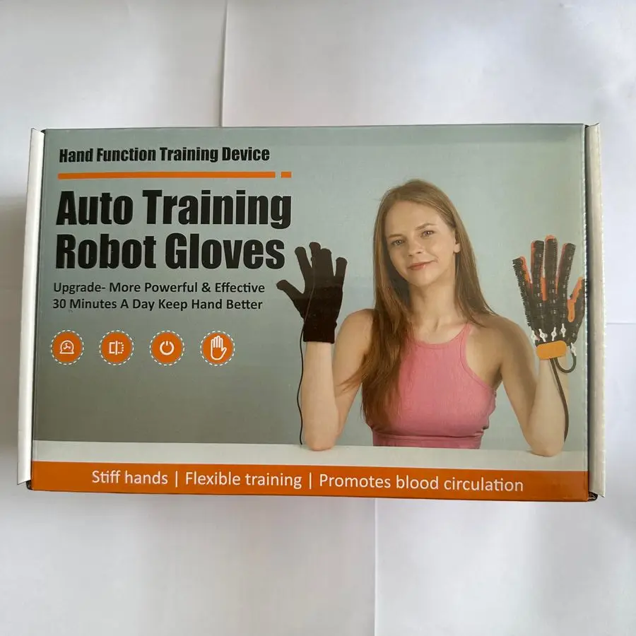 

Robot Gloves, Finger Exerciser for Stroke Recovery Hand Glove Equipment Hand Function Rehabilitation Orange Left Hand L