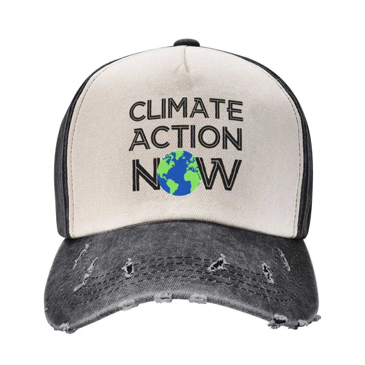 Climate Action Now (black, blue, green) - Strike to Save the Earth and Environment Baseball Cap sun hat birthday Girl Men's