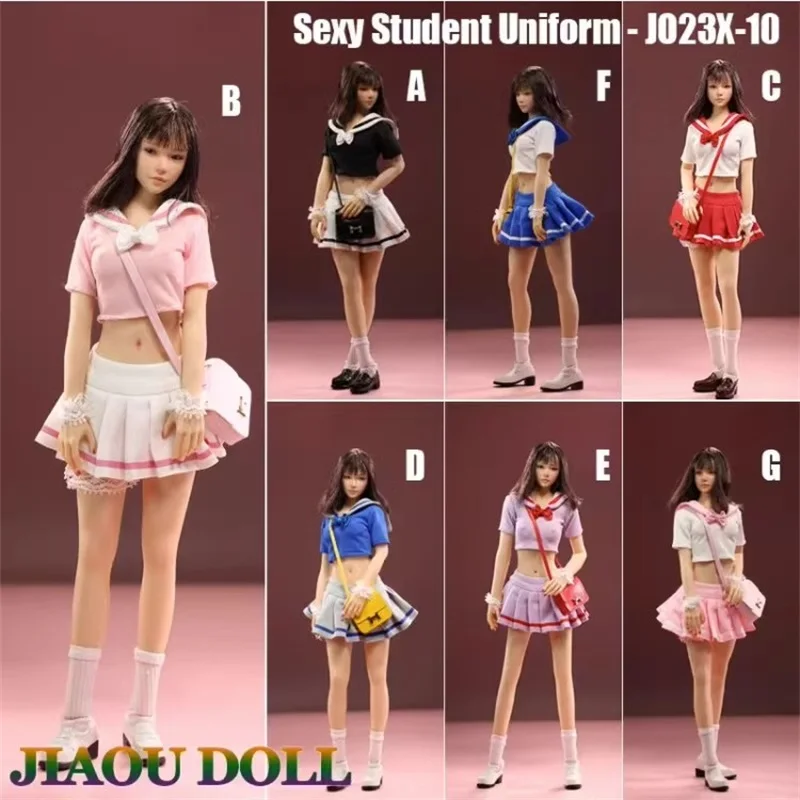 

JO23X-10 1/6 Female Soldier Sexy Student JK Uniform Clothing Set Model Toy Fit 12'' Action Figure Rubberized Body In Stock