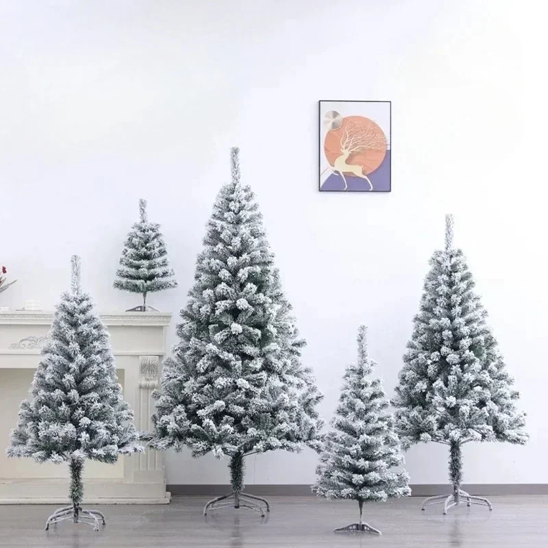 Artificial Christmas tree Encryption PVC white Snowflake Plush Christmas tree 0.9m to 3m Christmas Atmosphere Party Decoration