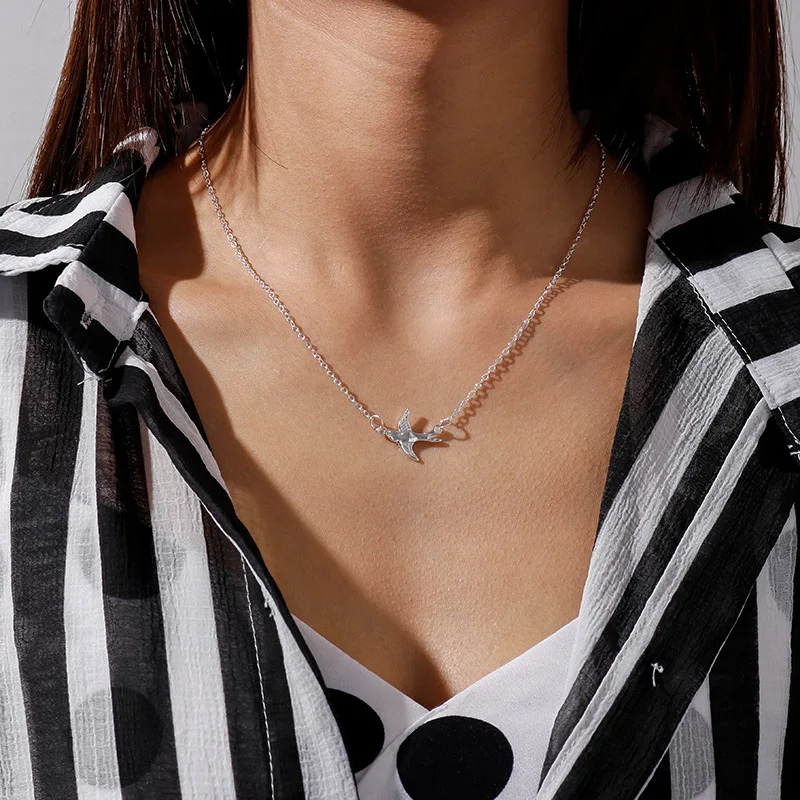 Aihua Romantische Taube Taube Anhänger Halsketten Einfache Ketten Halsketten für Frauen Mädchen Mode Schmuck Geschenke – Detail 9