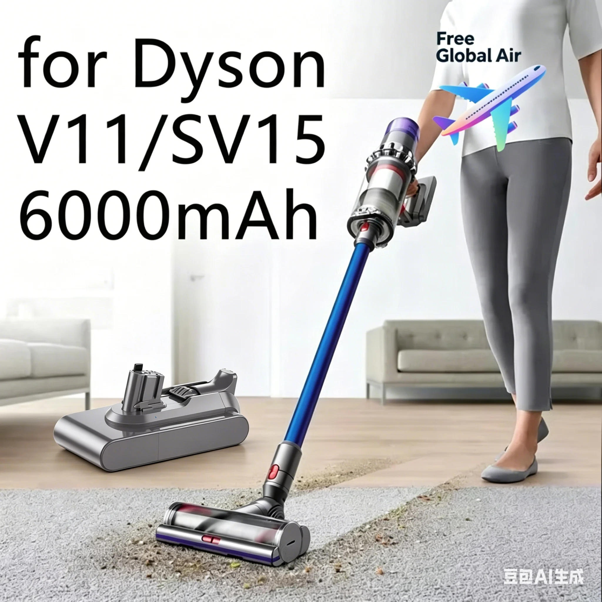 

Аккумулятор V11 6000 мАч 25.2В Li-ion для пылесосов Dyson V11 SV15 SV16 SV17 SV18 SV22 Animal Fluffy, сменный аккумулятор
