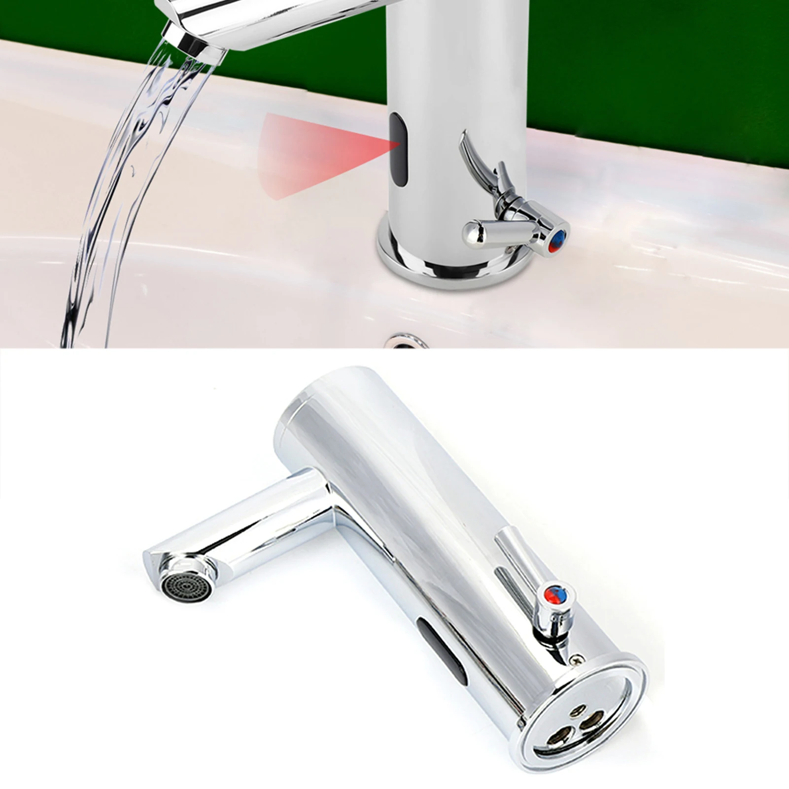 

Basin Faucet Watertap Copper Brass AUTO Infrared Sensor Hot and Cold for Bathroom Kitchen