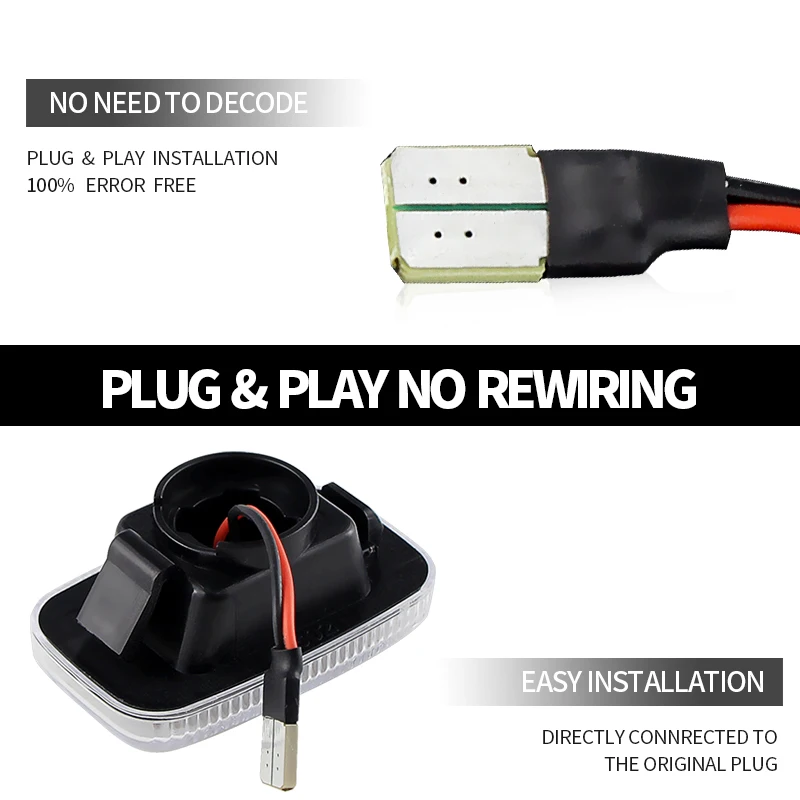 

2 шт. светодиодных боковых габаритных фонарей Canbus для Toyota HILUX шестого поколения LN140 LN150 LN160 LN170 97-05, указатели поворота, автомобильные аксессуары