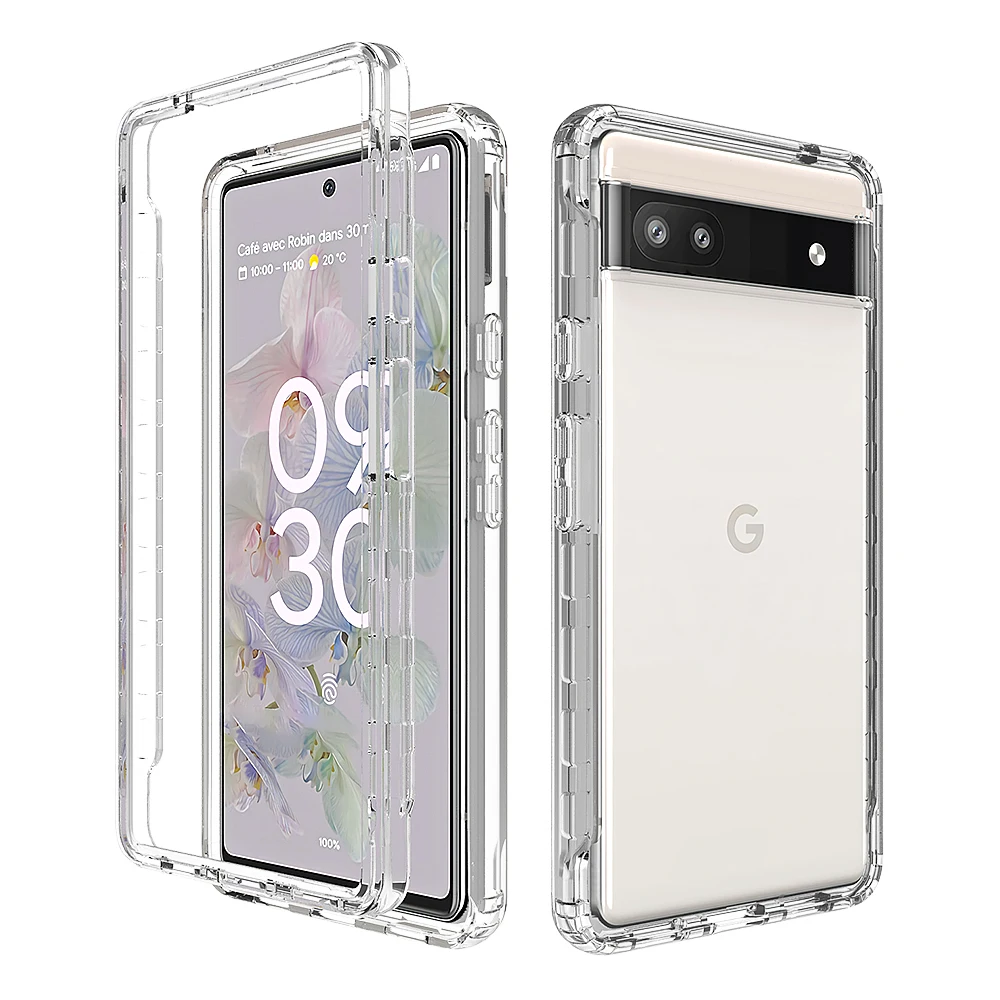 High Transparency Clear Rugged Case for Googoe Pixel 6 6A 6 Pro 7 7A 7 Pro 8 4A 5A 8 Pro Shockproof Defender Cover Hybrid Case