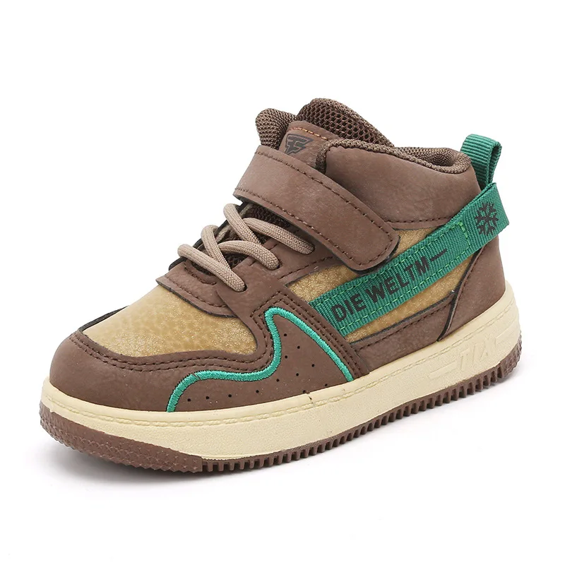 

Детская повседневная обувь для мальчиков, дышащие кроссовки, осенне-зимние детские высокие детские туфли для досок, школьная обувь для студентов