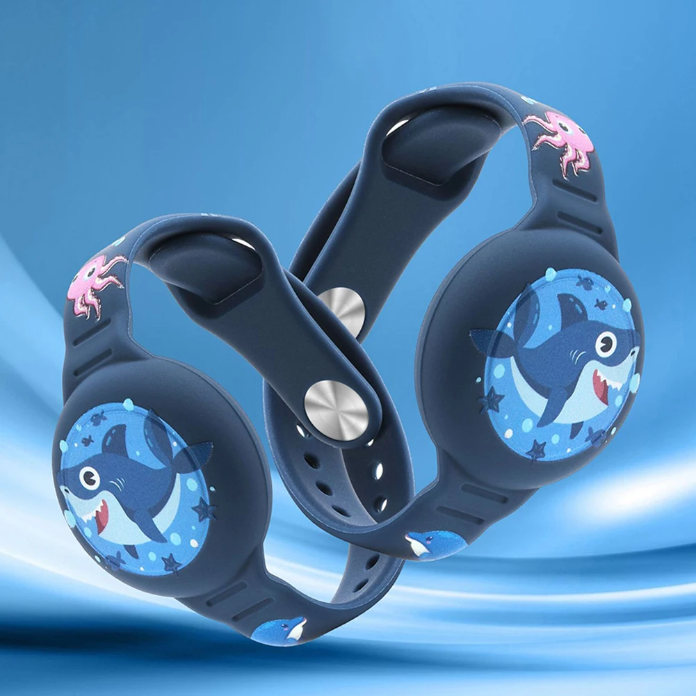 Polsino per cartoni animati Supporto per localizzatore GPS leggero in silicone per bambini per AirTag