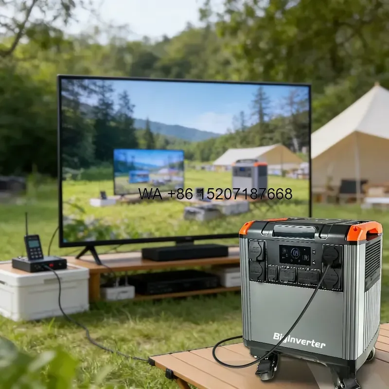 Wmwmnu 4000W 4000Wh Big Inverter Camping Power Station for Villa Garden Outdoor Home Backup Solar Charging with Foldable