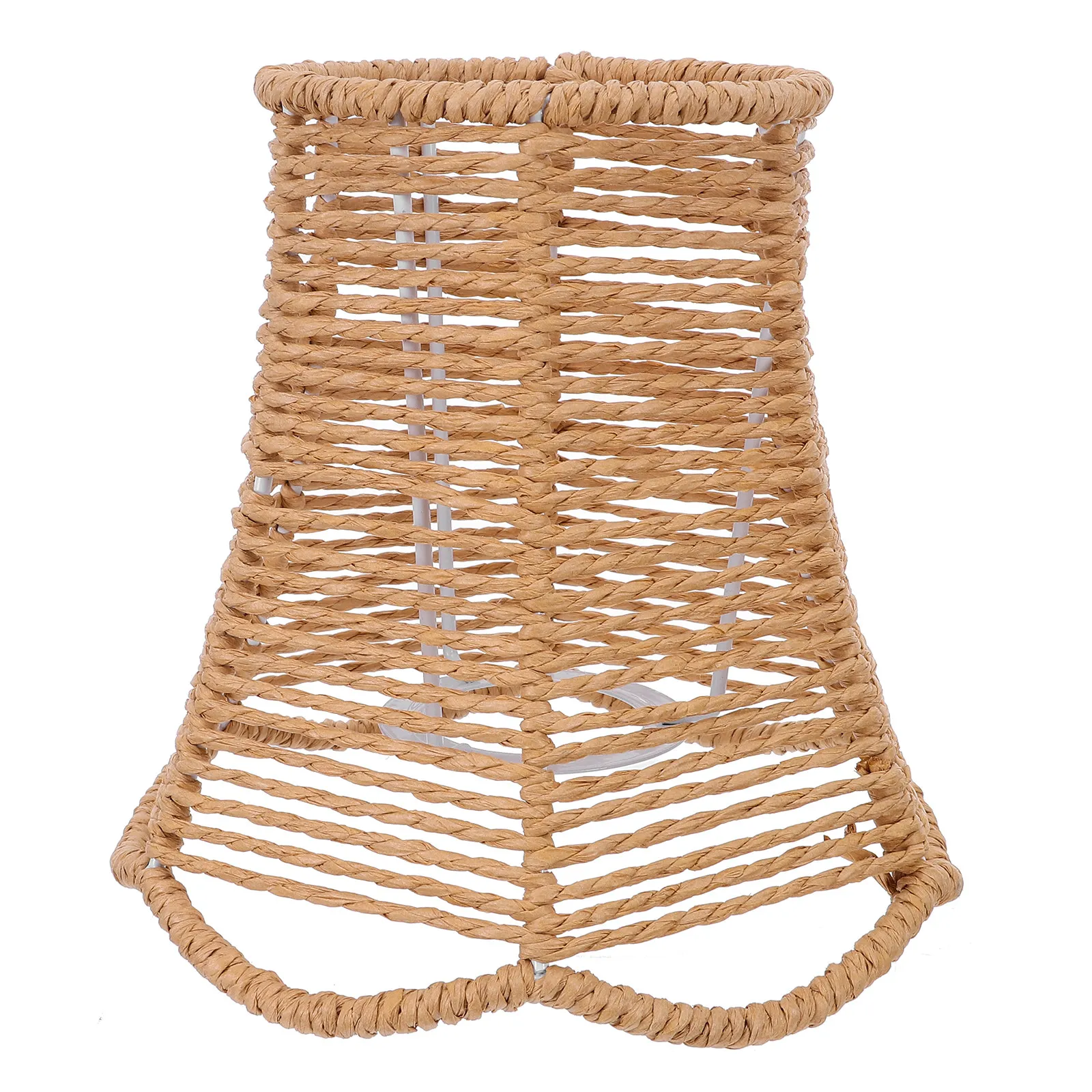 

Плетеный вручную абажур из бумажной веревки с цоколем E27 для потолочного подвесного светильника, люстры, прикроватной лампы, для гостиной, ванной комнаты, в стиле бохо-рустик