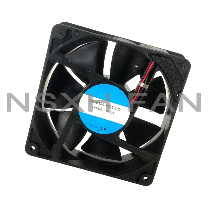 Ventilador de refrigeração do servidor, D47-B15A-05T3-100, C.C. 24V, 0.4A, 120x120x38mm, fio 2