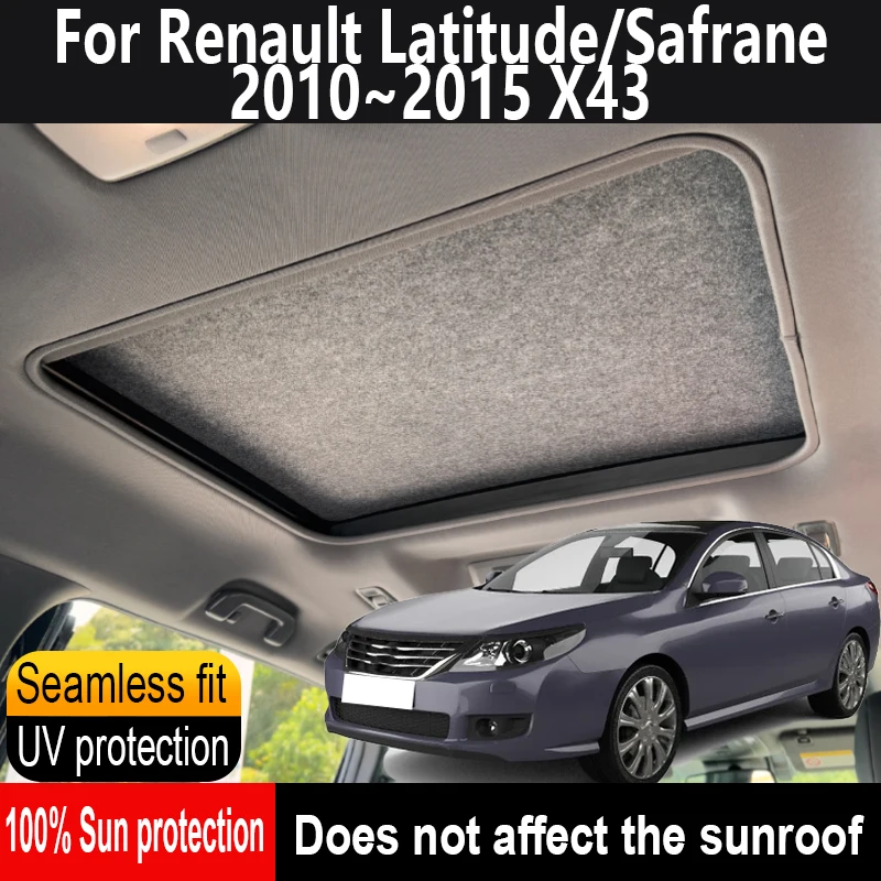

Автомобильный люк на крыше, изоляционный козырек на крыше для Renault Latitude X43 2010 ~ 2015 2014, анти-УФ-электростатическая адсорбция, солнцезащитный козырек для небесной шторы