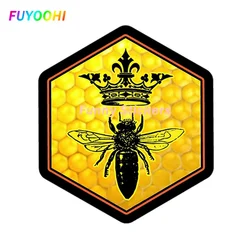 FUYOOHI Play Stickers Creativity Car Sticker Waterproof Queen Bee Decal Beekeeping Skep Beehive Honey Crown PVC Accessories