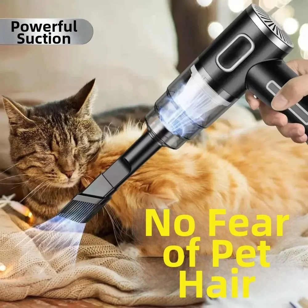 Powerful Suction Car Dust Collector Set Electric Mini Blower Car Vacuum Cleaner Cordless Detachable 4 in 1 Dust Buster