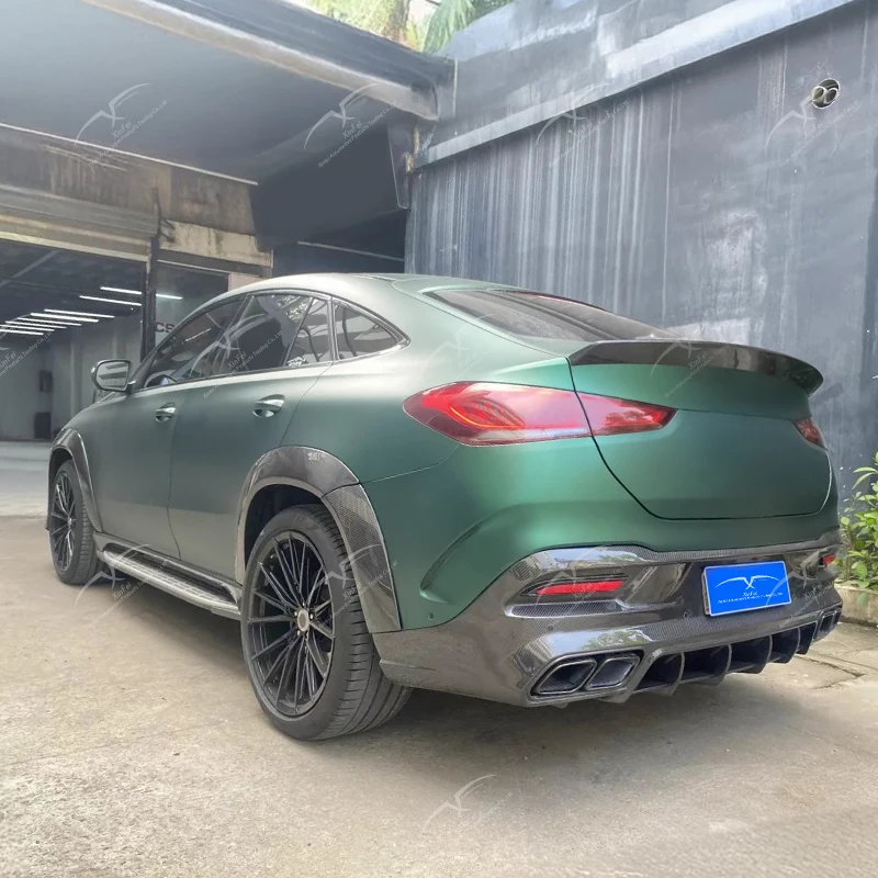 Body Kit Upgrade Top Style ForBenz GLE350 450 63 C167 Carbon Fiber Hood&Rear Diffuser&side Skirt&wheel Arche&front Spoiler/lip view 3