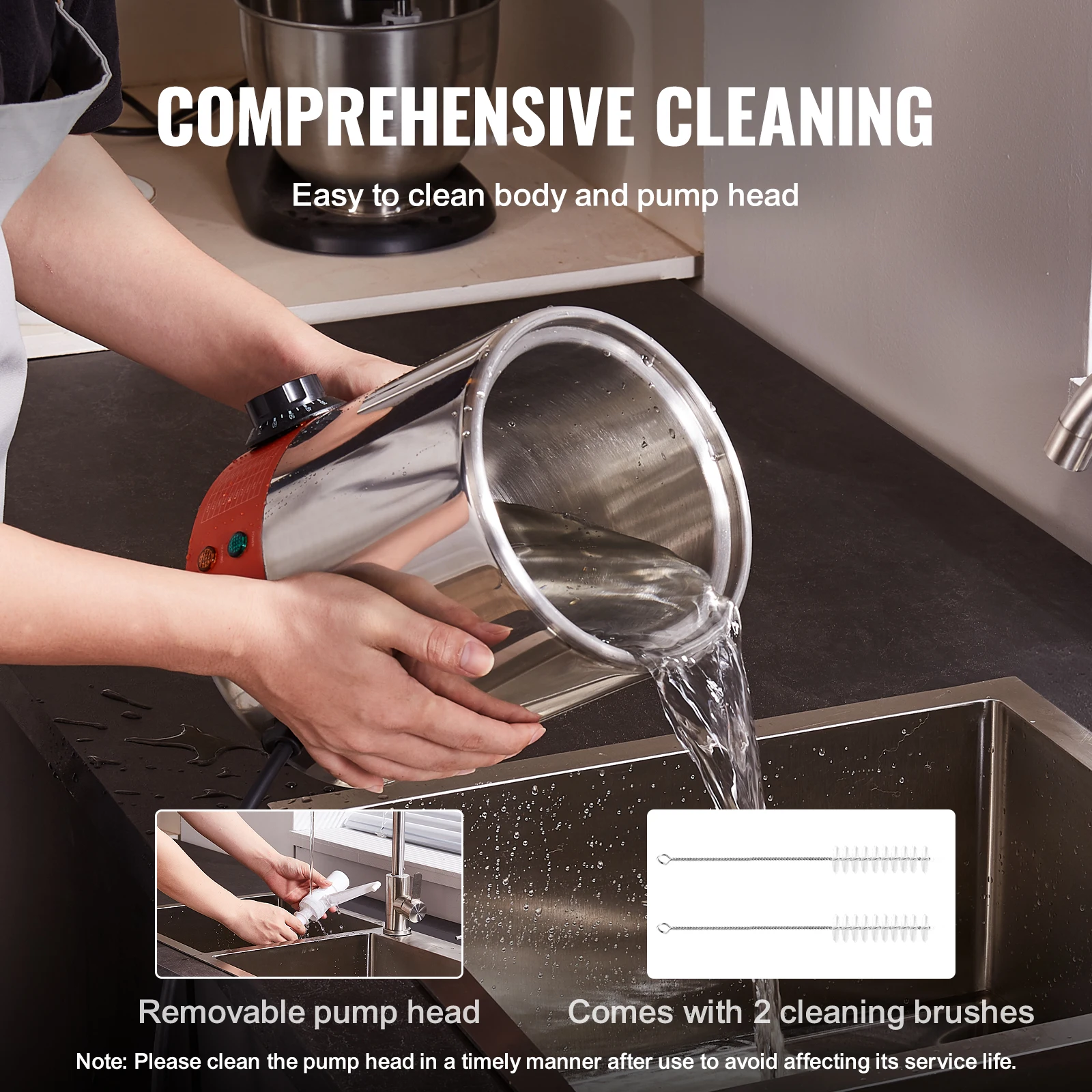 موزع الجبن الكهربائي VEVOR مع مضخة 2.3 كيو تي سخان حلوى ساخن تجاري 86-230 ℉   درجة الحرارة قابل للتعديل صلصة جبنة ناتشو أكثر دفئا