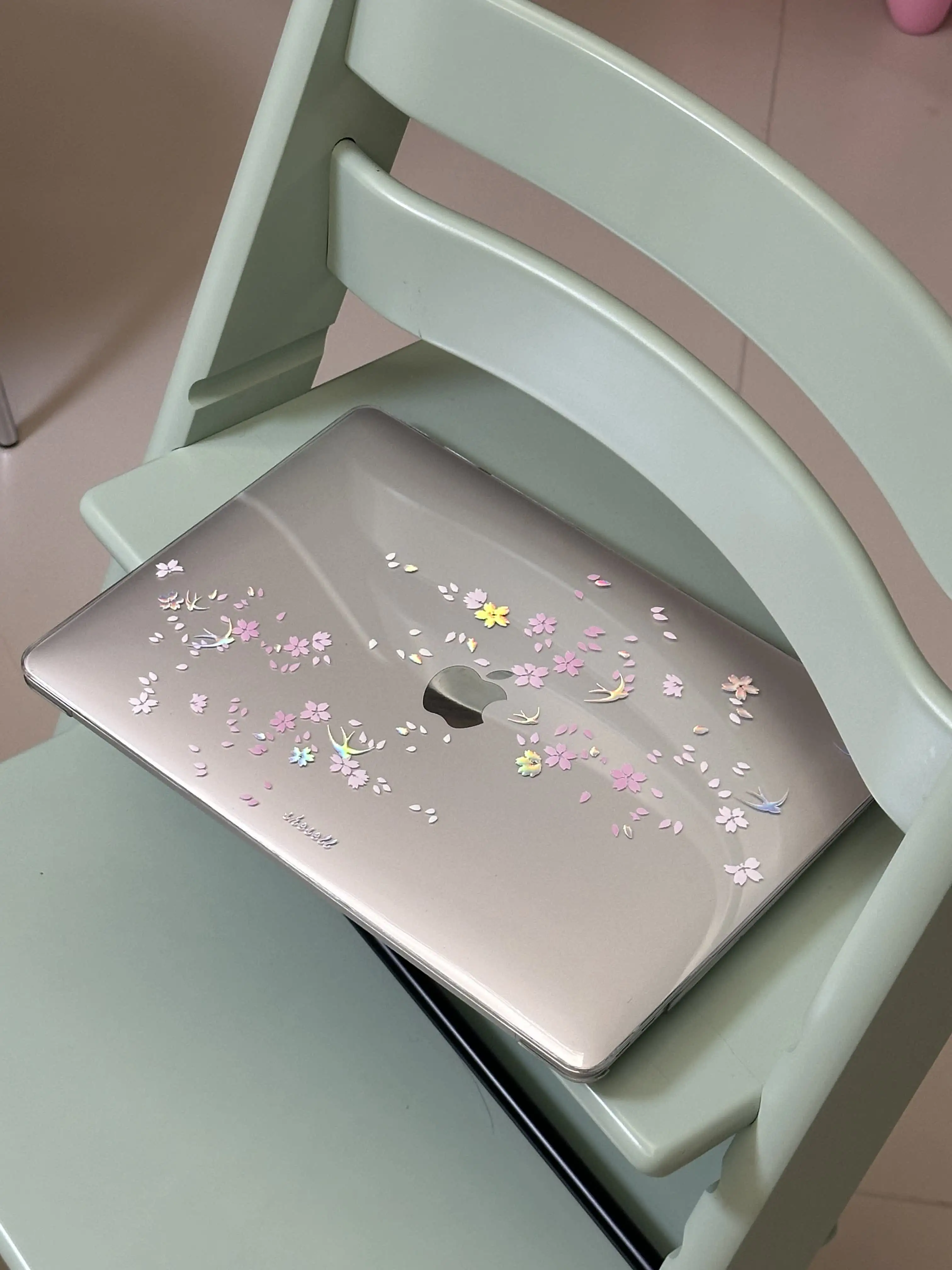 Pink Cherry Blossom Bird Crystal Laptop Case For Macbook Air 13.6 M4 NEO 15 M3 Hard Cover For Mac Book Pro 13 M1M2 14 M4 M5 16