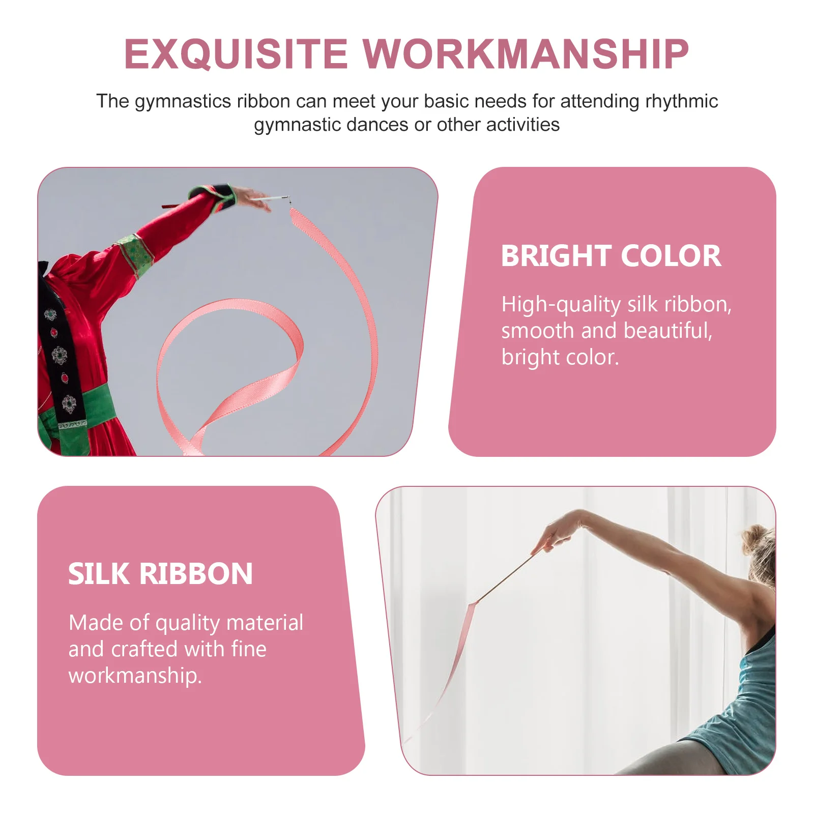 

5 Pcs Gymnastics Tape Ribbon Artistic Equipment Rhythmic Tapes All for Hypercaloric Dance Ribbons Streamer