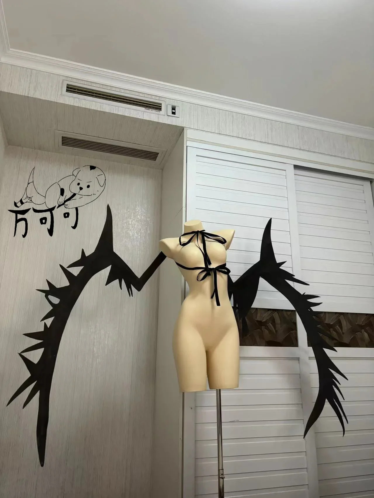 Kenzaki Tsurugi Wing Game Blue Archive Devil Wings EVA Self Designed Black Wings Cosplay Props Performance Costumes