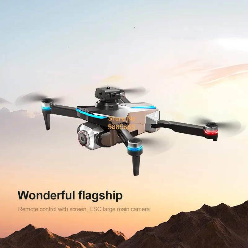 4K ESC Borstelloze Optische Stroom Hover FPV Afstandsbediening Met Scherm Drone 2.4G Obstakel vermijden 3D Roll Headless RC Quadcopter