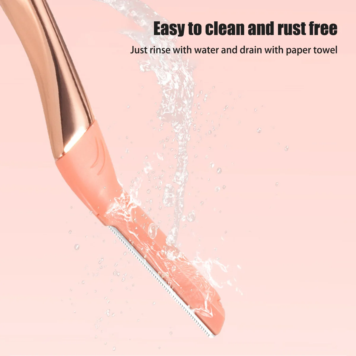 مناسبة لحلاقة الحواجب وإزالة الشعر الناعم على وجه المرأة مع بشرة حساسة مجهزة بشفرات بديلة