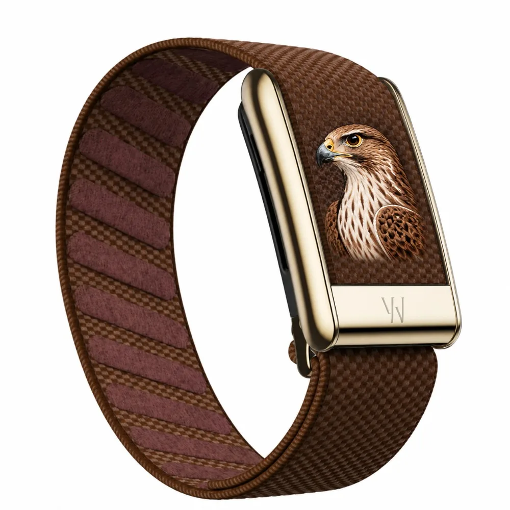 WHOOP 5.0 MG Eagle Side Face Print Nylon Strap Woven Sport Band Replacement Wristband Premium Animal Design