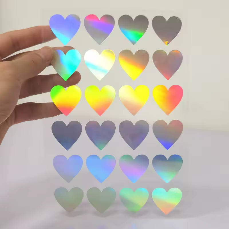Self Adhesive Laser Engraved Heart Stickers Decorative Paper - Image 6