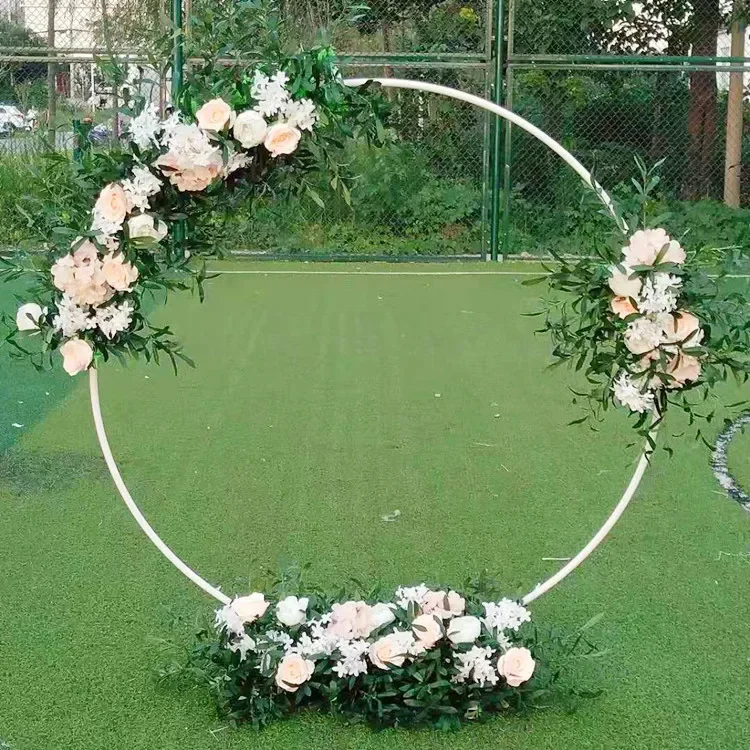 Outdoor Lawn Wedding Arch Background Decoration Party Birthday Balloon Circle Kit Artificial Flower Decorative Stand Baby Shower