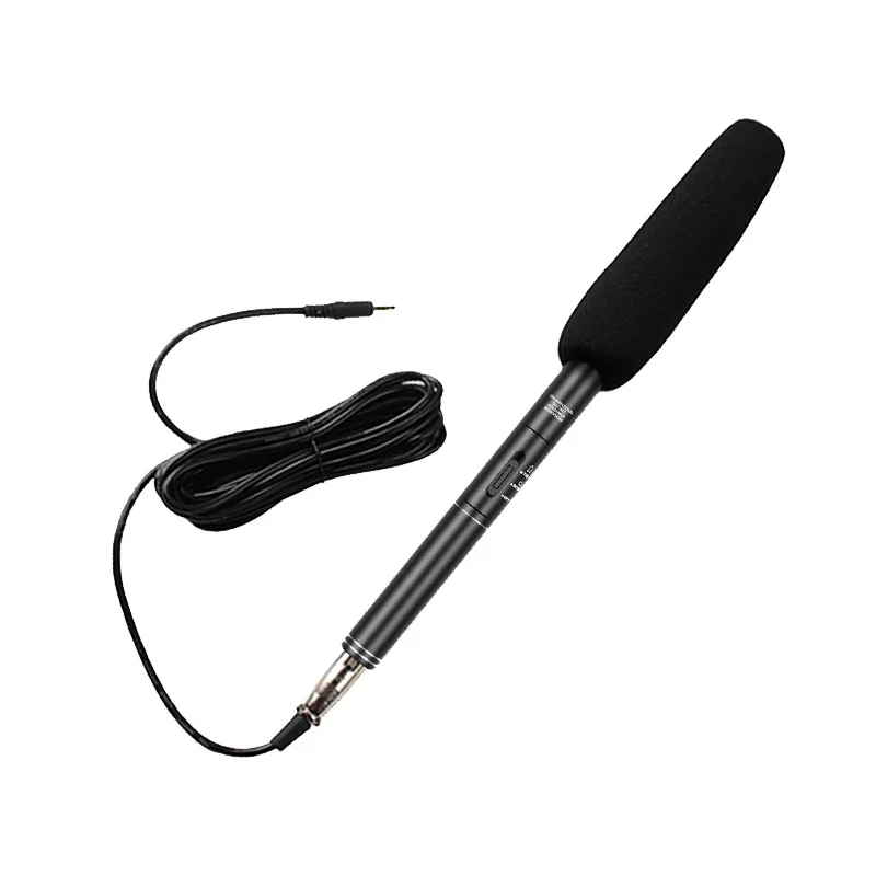 Dez itens TLF Xtuga CF-321 280mm 360mm de comprimento Microfone profissional para entrevista de rua para gravação