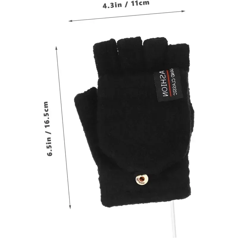 다용도 가열 장갑 USB 양면 난방 반손가락형 변환 가능 야외 활동 사무실 작업 학교 공부용