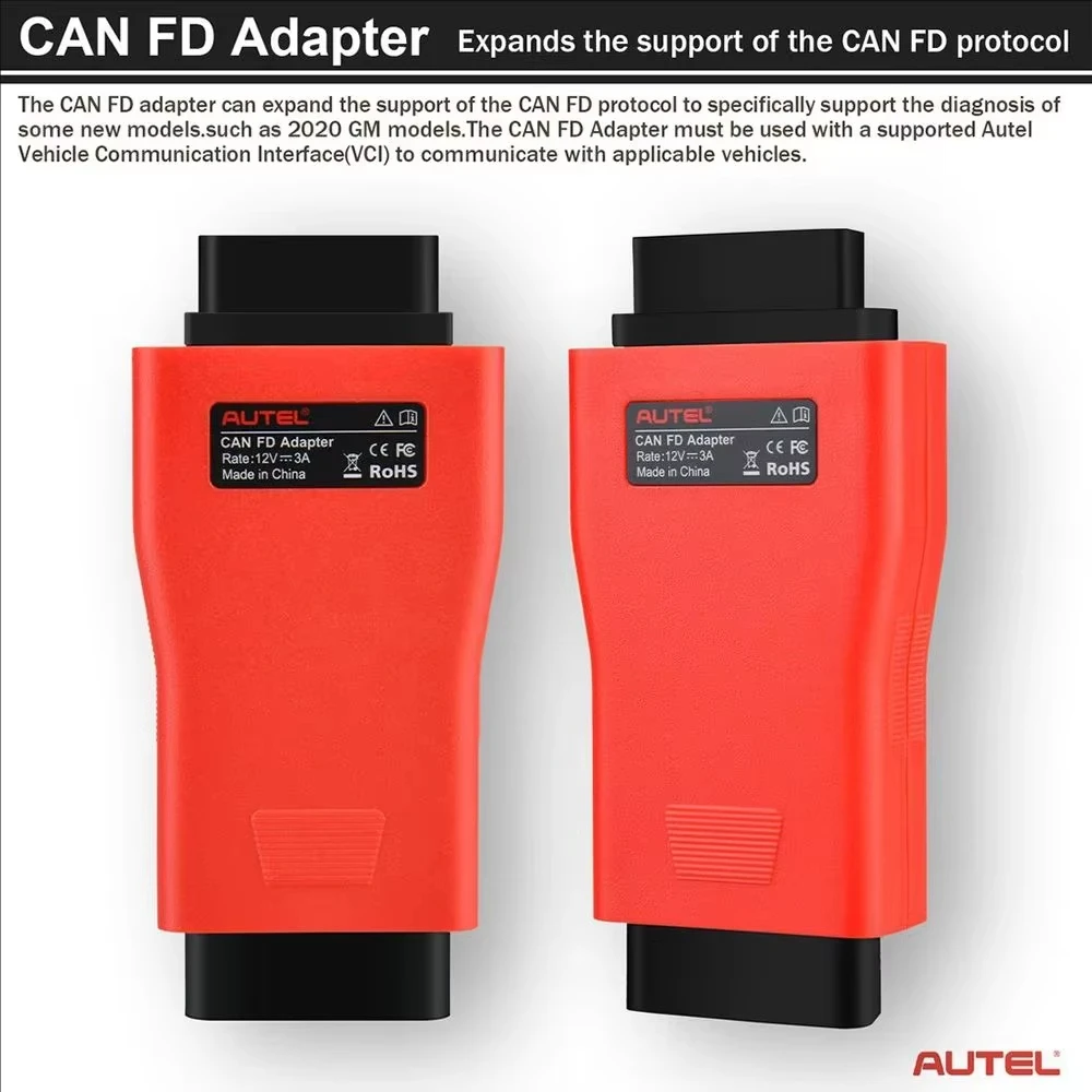 Autel CAN FD Adapter Compatible With Autel VCI Car Diagnosis Tool SUPPORT CAN FD PROTOCOL For MY2020 GM Maxiflash Elite J2534