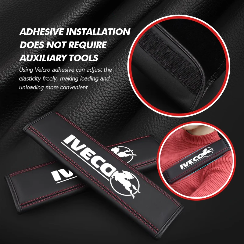1/2PCS Car Seat Belt Safety Belt Shoulder Cover Auto Accessories For IVECO S-Way Artic Rigid Daily Van Chassis Cab e-Daily