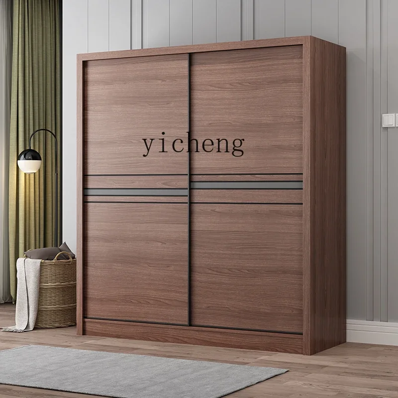 ZK sliding door wardrobe modern simple sliding door storage cabinet economical plate sliding door storage home accessories