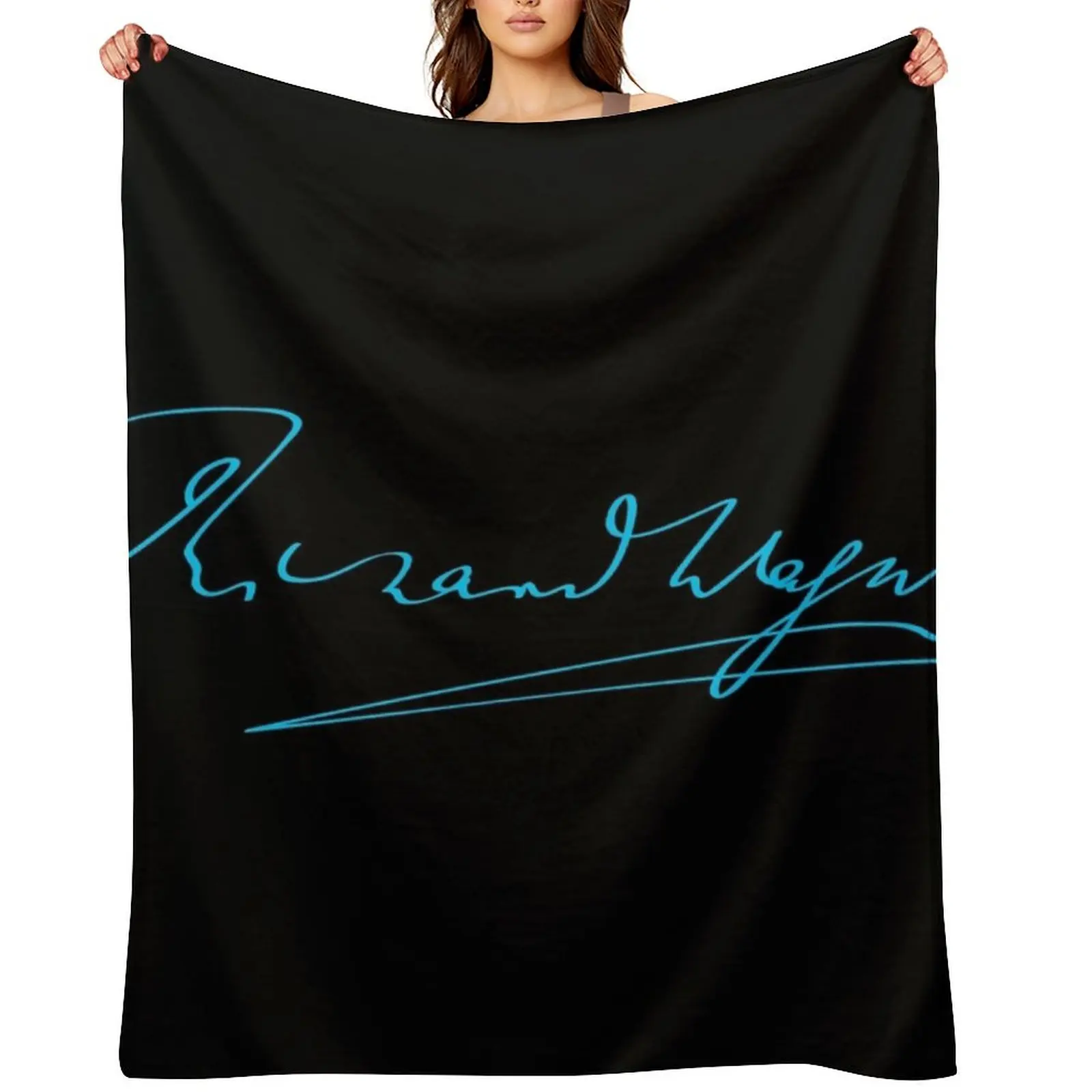 Richard Wagner - Signature - Blue - RB Throw Blanket Summer Cute valentine gift ideas Flannel Furrys Blankets