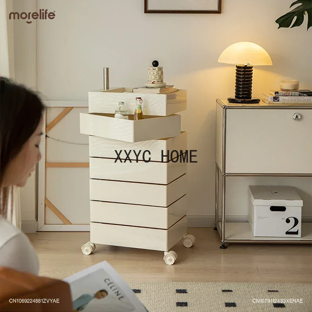 7/10 Layers Large Capacity Storage Cabinet 360°Rotating Plastics Living Room Cabinets Cosmetics/Snack Storage Rack Furniture