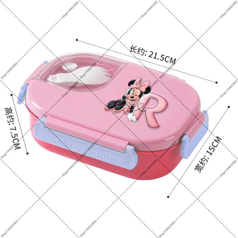 Minnie Mickey Mouse 304 Stainless Steel Lunchbox Cartoon Anime Pattern Printed Food Storage Containers Insulated Bento Lunch Box