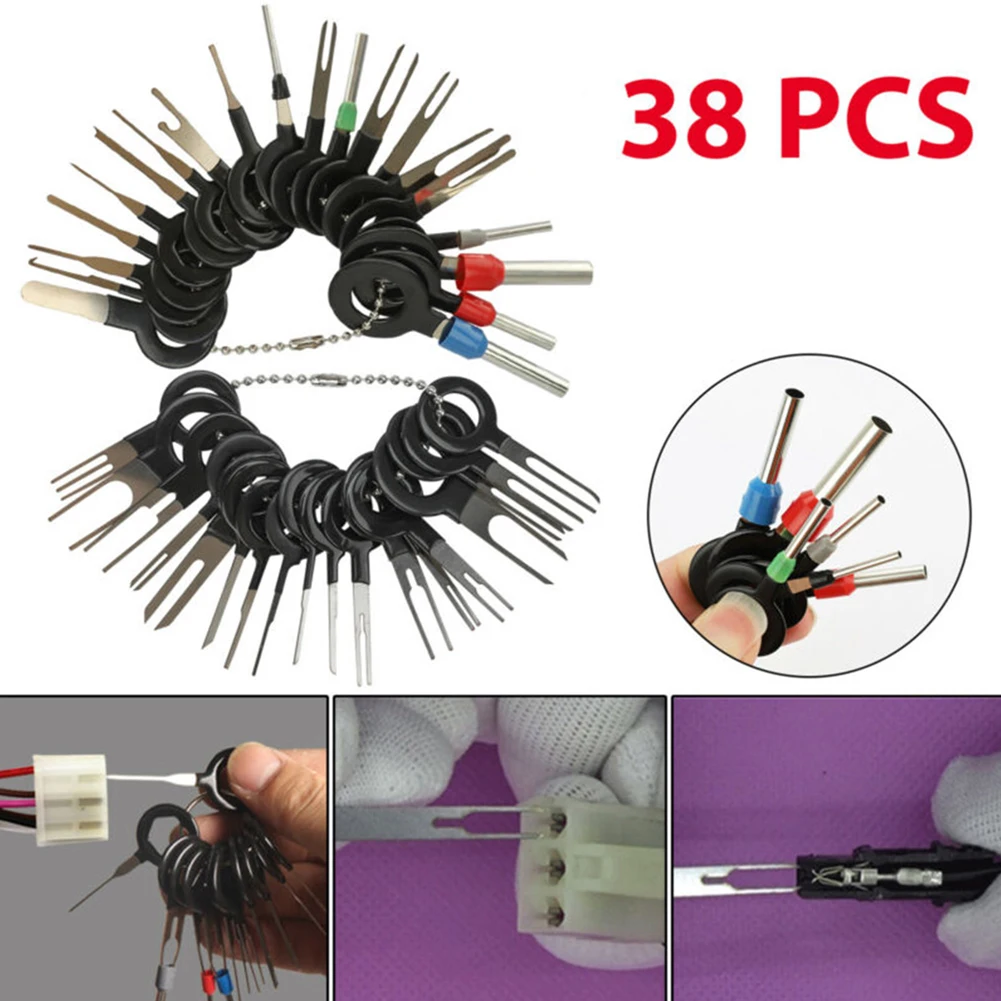 Car Plug Terminal Removal Tool 38pcs/Set Accessory Electrical Wire Connector Hand Adapter Part Pin Extractor Replacement