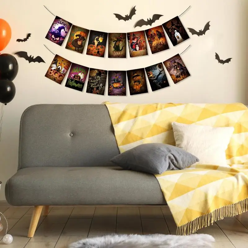 Halloween Trick Or Treat Banner Halloween Party Scene Decorations Trick-or-treat Layout Banner Flag For Memorable Photo Helper