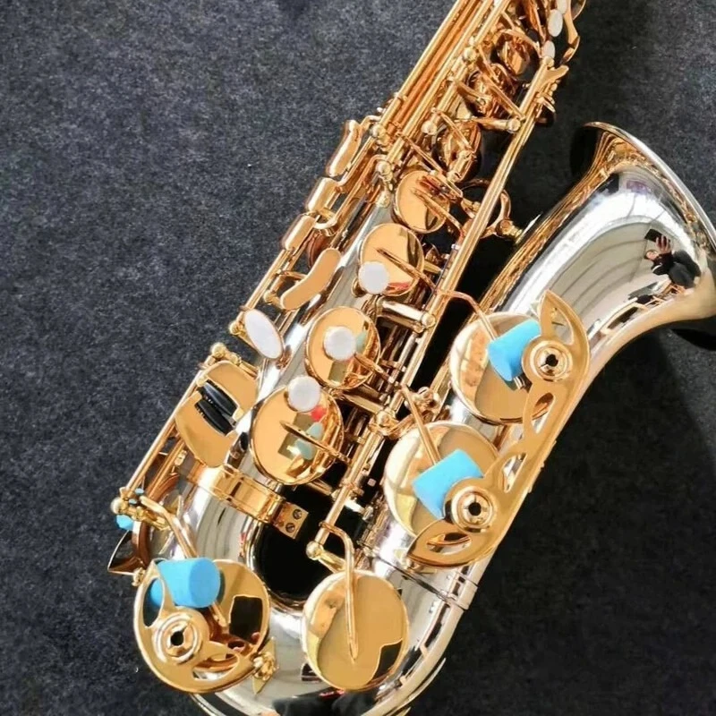 

2026 hot new Sax Model Gold silver Lacquer E Flat Alto Saxophone Eb with Case