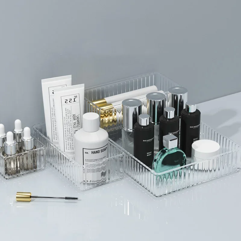 Desktop Cosmetics Acrylic Storage Box Dust-proof Transparent Bedroom Dresser Lipstick Skin Care Products