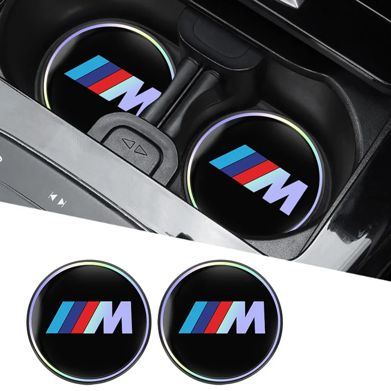 Alfombrillas antideslizantes para vasos de coche, 2 uds., para BMW 1, 3, 5, 7 Series M Performance X1 X3 X4 X5 F10 F15 F16 F20 F30 M3 M4 E34 E46