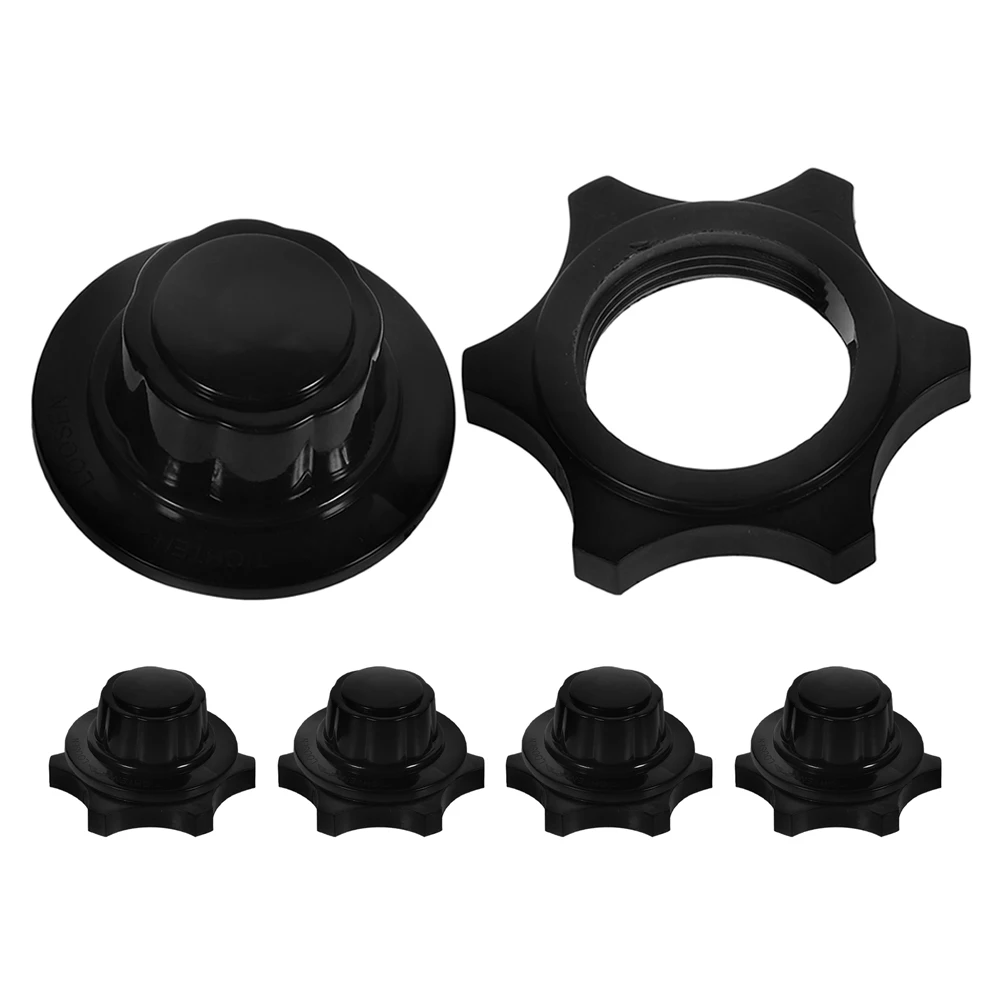 

1Set Black Round Fan Nut Covers Simple Elegant Design For Home Use Enhanced Stability And Quick Installation Fan Fittings