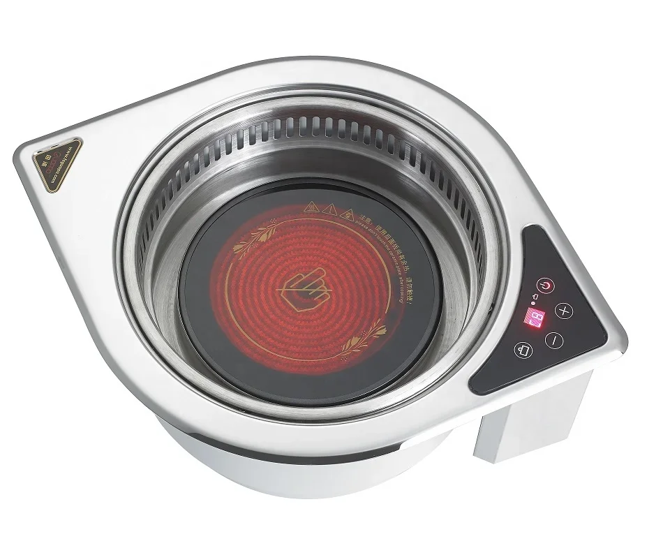 

Korean Indoor Commercial Embedded Barbecue Oven Infrared Smokeless Electric Pottery Barbecue Oven Electric Bbq Grill