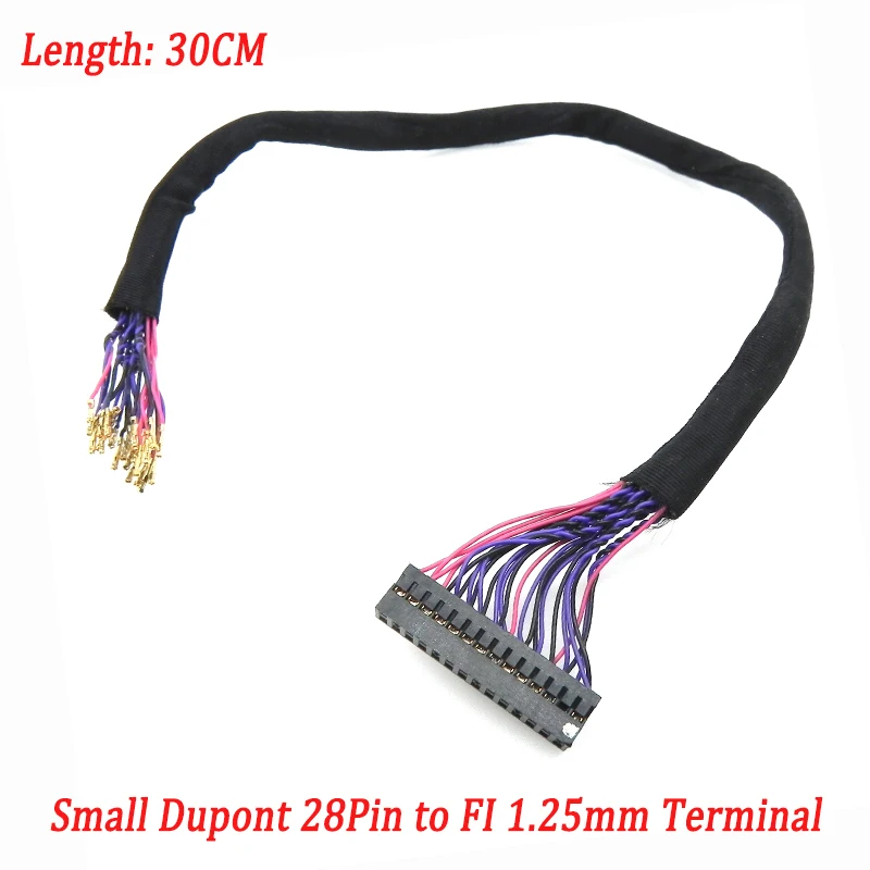 Factory Price 28Pin Small Dupont to 1.25mm JAE FI-S Style Terminal Signal Cable Industrial Equipment Connection Wire Lvds Cable