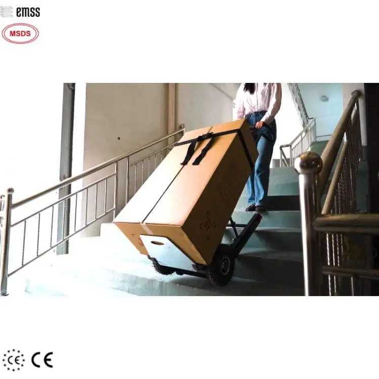

EMSS 120kg Load Battery Trolley With Dumper Motorized Portable Stair Climber Dolly Stair Climber Lift Trolley