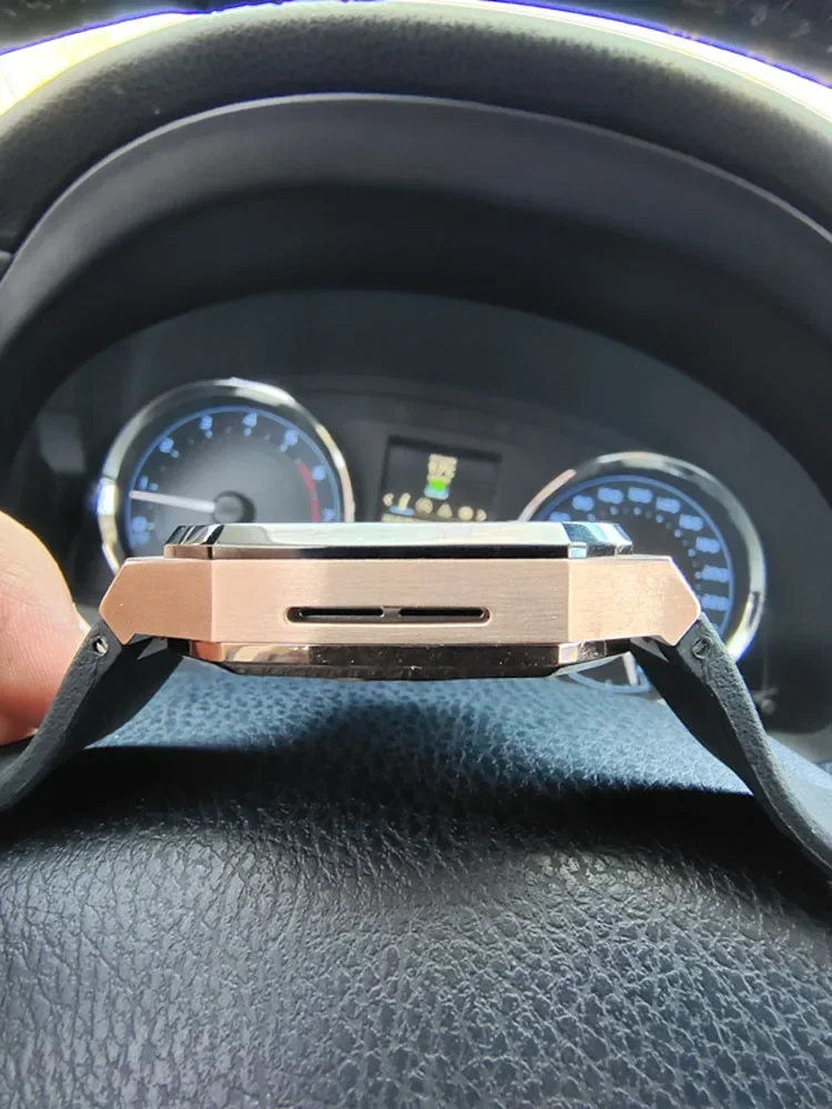41mm 45mm gumowy pasek zestaw do Apple Watch 40 44mm 316 ze koperta ze stali nierdzewnej dla iWatch 8 7 serii 6 SE 5 4 DIY zestaw modyfikacji