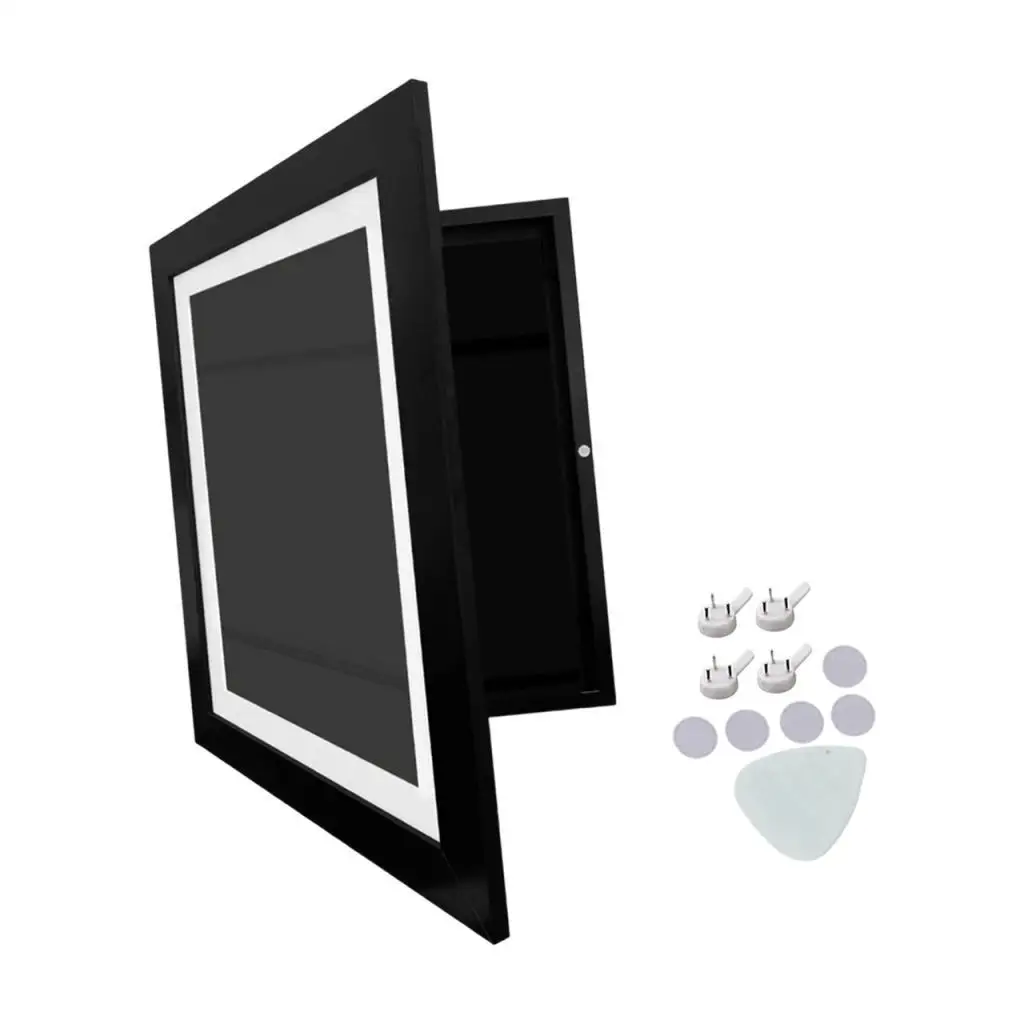 Artwork Display Storage Frame for Kids Wall Hanging Wooden Photo Frame for Child Drawings and Memorabilia