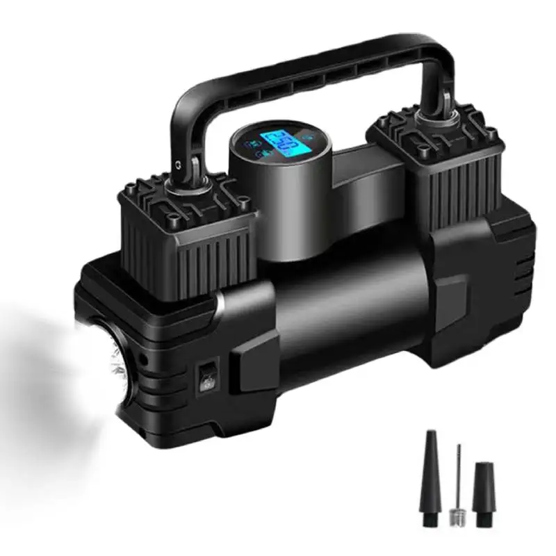 

Сверхмощный воздушный компрессор для накачивания шин, воздушный насос 12 В, 150 фунтов на квадратный дюйм с аварийной светодиодной подсветкой, автоматический надувной насос для грузовиков, внедорожников, автомобилей, автофургонов