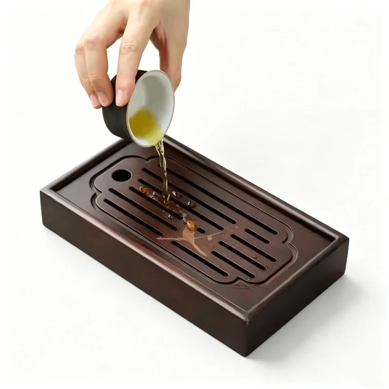 

Japanese Portable Tea Serving Tray Travel Zen Mini Bamboo Tea Tray Wooden Small-scale Drainage Outdoors Exquisite Board Set