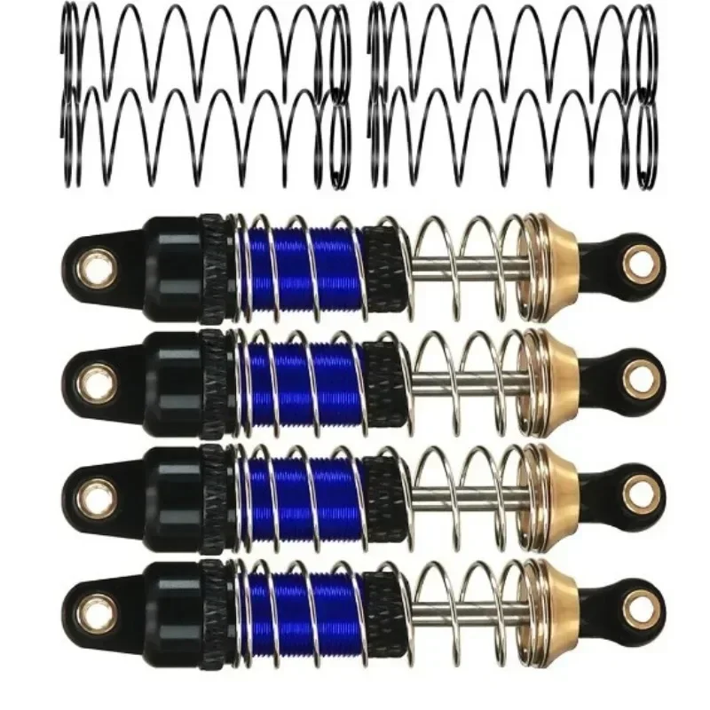 4 PCS RC Amortecedor Amortecedores dianteiros e traseiros de alumínio para Trxs 1/18 4WD TRX4M Peças de atualização